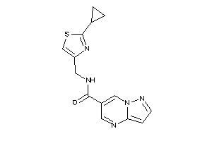 N-[(2-cyclopropylthiazol-4-yl)methyl]pyrazolo[1,5-a]pyrimidine-6-carboxamide