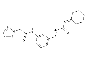 N-[3-[[(2-cyclohexylideneacetyl)amino]methyl]phenyl]-2-pyrazol-1-yl-acetamide