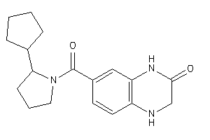 7-(2-cyclopentylpyrrolidine-1-carbonyl)-3,4-dihydro-1H-quinoxalin-2-one