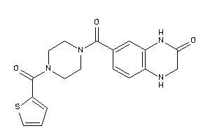 7-[4-(2-thenoyl)piperazine-1-carbonyl]-3,4-dihydro-1H-quinoxalin-2-one