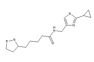 N-[(2-cyclopropylthiazol-4-yl)methyl]-5-(dithiolan-3-yl)valeramide
