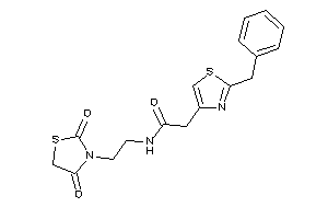 2-(2-benzylthiazol-4-yl)-N-[2-(2,4-diketothiazolidin-3-yl)ethyl]acetamide