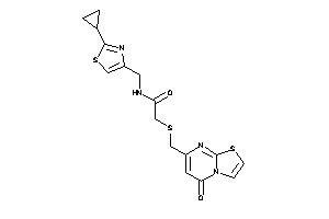 N-[(2-cyclopropylthiazol-4-yl)methyl]-2-[(5-ketothiazolo[3,2-a]pyrimidin-7-yl)methylthio]acetamide