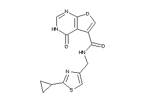 N-[(2-cyclopropylthiazol-4-yl)methyl]-4-keto-3H-furo[2,3-d]pyrimidine-5-carboxamide