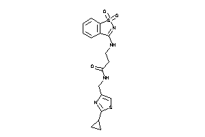 N-[(2-cyclopropylthiazol-4-yl)methyl]-3-[(1,1-diketo-1,2-benzothiazol-3-yl)amino]propionamide