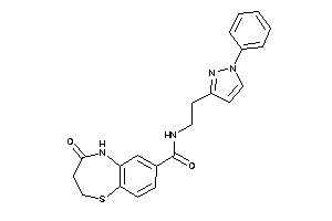 4-keto-N-[2-(1-phenylpyrazol-3-yl)ethyl]-3,5-dihydro-2H-1,5-benzothiazepine-7-carboxamide