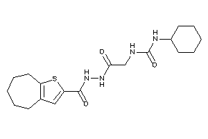 1-cyclohexyl-3-[2-keto-2-[N'-(5,6,7,8-tetrahydro-4H-cyclohepta[b]thiophene-2-carbonyl)hydrazino]ethyl]urea