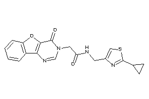 N-[(2-cyclopropylthiazol-4-yl)methyl]-2-(4-ketobenzofuro[3,2-d]pyrimidin-3-yl)acetamide