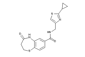 N-[(2-cyclopropylthiazol-4-yl)methyl]-4-keto-3,5-dihydro-2H-1,5-benzothiazepine-7-carboxamide