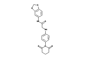 N-(1,3-benzodioxol-5-yl)-2-(4-glutarimidoanilino)acetamide