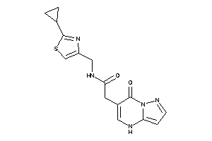 Image of N-[(2-cyclopropylthiazol-4-yl)methyl]-2-(7-keto-4H-pyrazolo[1,5-a]pyrimidin-6-yl)acetamide