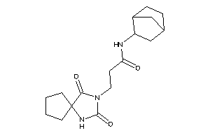 Image of 3-(2,4-diketo-1,3-diazaspiro[4.4]nonan-3-yl)-N-(2-norbornyl)propionamide