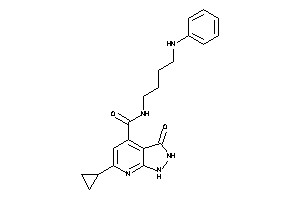 N-(4-anilinobutyl)-6-cyclopropyl-3-keto-1,2-dihydropyrazolo[3,4-b]pyridine-4-carboxamide