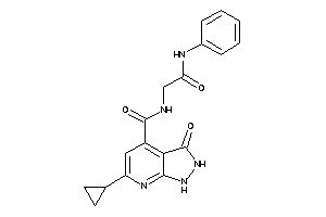 N-(2-anilino-2-keto-ethyl)-6-cyclopropyl-3-keto-1,2-dihydropyrazolo[3,4-b]pyridine-4-carboxamide