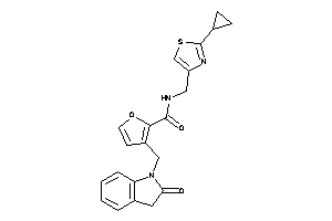 N-[(2-cyclopropylthiazol-4-yl)methyl]-3-[(2-ketoindolin-1-yl)methyl]-2-furamide