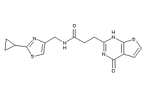 N-[(2-cyclopropylthiazol-4-yl)methyl]-3-(4-keto-1H-thieno[2,3-d]pyrimidin-2-yl)propionamide