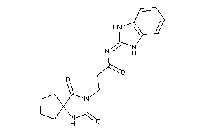 N-(1,3-dihydrobenzimidazol-2-ylidene)-3-(2,4-diketo-1,3-diazaspiro[4.4]nonan-3-yl)propionamide