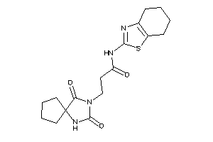 3-(2,4-diketo-1,3-diazaspiro[4.4]nonan-3-yl)-N-(4,5,6,7-tetrahydro-1,3-benzothiazol-2-yl)propionamide