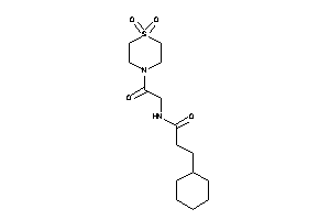 3-cyclohexyl-N-[2-(1,1-diketo-1,4-thiazinan-4-yl)-2-keto-ethyl]propionamide