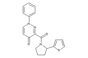 1-phenyl-3-[2-(2-thienyl)pyrrolidine-1-carbonyl]pyridazin-4-one