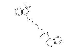 N-chroman-4-yl-6-[(1,1-diketo-1,2-benzothiazol-3-yl)amino]hexanamide