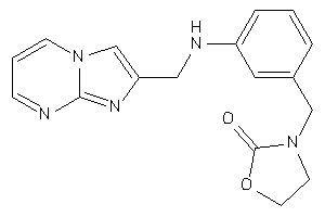 3-[3-(imidazo[1,2-a]pyrimidin-2-ylmethylamino)benzyl]oxazolidin-2-one