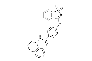 N-chroman-4-yl-4-[(1,1-diketo-1,2-benzothiazol-3-yl)amino]benzamide