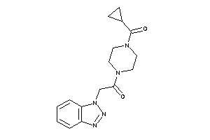 Image of 2-(benzotriazol-1-yl)-1-[4-(cyclopropanecarbonyl)piperazino]ethanone