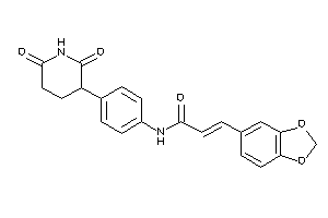 3-(1,3-benzodioxol-5-yl)-N-[4-(2,6-diketo-3-piperidyl)phenyl]acrylamide