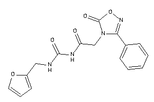 Image of N-(2-furfurylcarbamoyl)-2-(5-keto-3-phenyl-1,2,4-oxadiazol-4-yl)acetamide