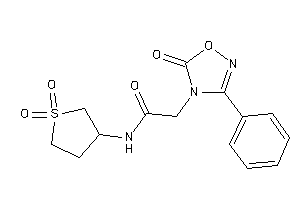 Image of N-(1,1-diketothiolan-3-yl)-2-(5-keto-3-phenyl-1,2,4-oxadiazol-4-yl)acetamide