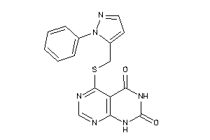 4-[(2-phenylpyrazol-3-yl)methylthio]-8H-pyrimido[4,5-d]pyrimidine-5,7-quinone