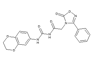 N-(2,3-dihydro-1,4-benzodioxin-6-ylcarbamoyl)-2-(5-keto-3-phenyl-1,2,4-oxadiazol-4-yl)acetamide