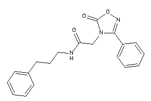Image of 2-(5-keto-3-phenyl-1,2,4-oxadiazol-4-yl)-N-(3-phenylpropyl)acetamide