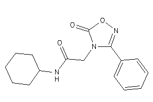 Image of N-cyclohexyl-2-(5-keto-3-phenyl-1,2,4-oxadiazol-4-yl)acetamide