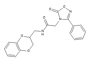 Image of N-(2,3-dihydro-1,4-benzodioxin-3-ylmethyl)-2-(5-keto-3-phenyl-1,2,4-oxadiazol-4-yl)acetamide