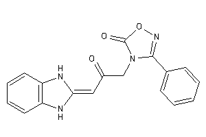4-[3-(1,3-dihydrobenzimidazol-2-ylidene)-2-keto-propyl]-3-phenyl-1,2,4-oxadiazol-5-one
