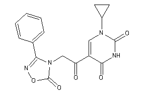 1-cyclopropyl-5-[2-(5-keto-3-phenyl-1,2,4-oxadiazol-4-yl)acetyl]pyrimidine-2,4-quinone