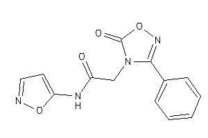 Image of N-isoxazol-5-yl-2-(5-keto-3-phenyl-1,2,4-oxadiazol-4-yl)acetamide