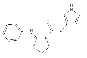 1-(2-phenyliminothiazolidin-3-yl)-2-(1H-pyrazol-4-yl)ethanone