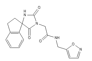 2-(2,5-diketospiro[imidazolidine-4,1'-indane]-1-yl)-N-(isoxazol-5-ylmethyl)acetamide