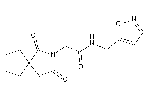 Image of 2-(2,4-diketo-1,3-diazaspiro[4.4]nonan-3-yl)-N-(isoxazol-5-ylmethyl)acetamide