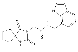 2-(2,4-diketo-1,3-diazaspiro[4.4]nonan-3-yl)-N-(1H-indol-7-ylmethyl)acetamide