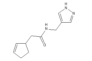 2-cyclopent-2-en-1-yl-N-(1H-pyrazol-4-ylmethyl)acetamide