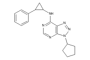 (3-cyclopentyltriazolo[4,5-d]pyrimidin-7-yl)-(2-phenylcyclopropyl)amine