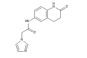 2-imidazol-1-yl-N-(2-keto-3,4-dihydro-1H-quinolin-6-yl)acetamide