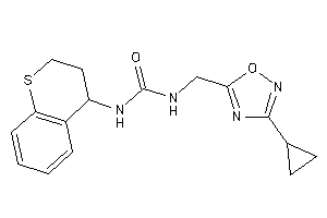 1-[(3-cyclopropyl-1,2,4-oxadiazol-5-yl)methyl]-3-thiochroman-4-yl-urea