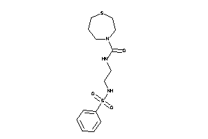 N-[2-(benzenesulfonamido)ethyl]-1,4-thiazepane-4-carboxamide