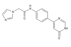 2-imidazol-1-yl-N-[4-(6-keto-1H-pyrimidin-4-yl)phenyl]acetamide