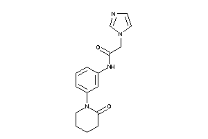 2-imidazol-1-yl-N-[3-(2-ketopiperidino)phenyl]acetamide